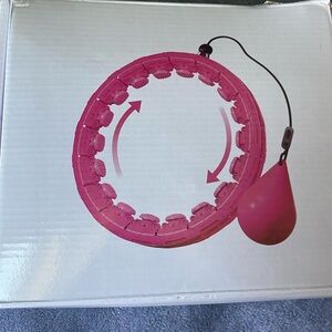 Pink Smart Fitness Hula Hoop with Weighted Ball
